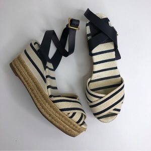 Tory Burch karissa espadrille wrap sandals size 5